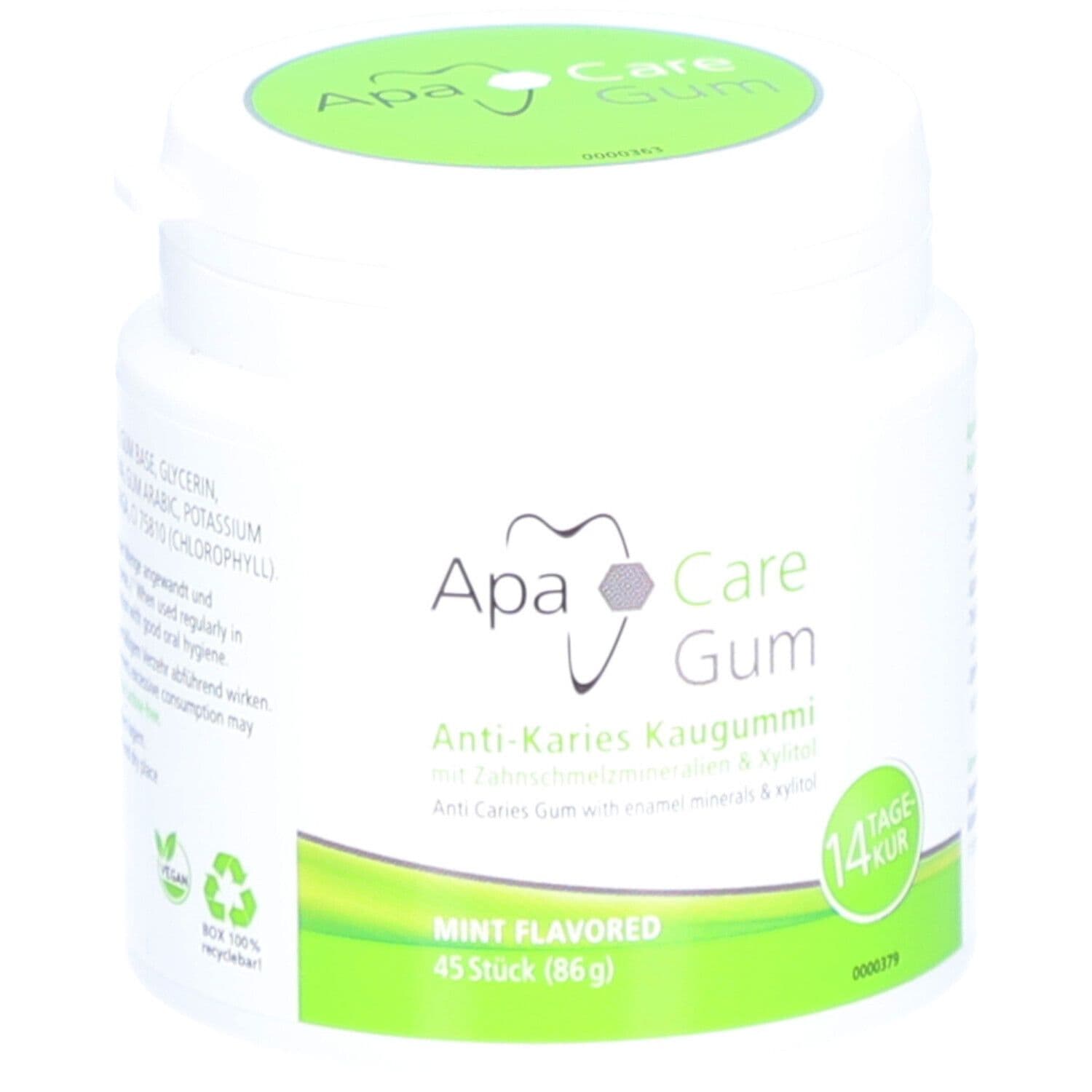 Apacare Gum Anti-Karies Kaugummi 45 St