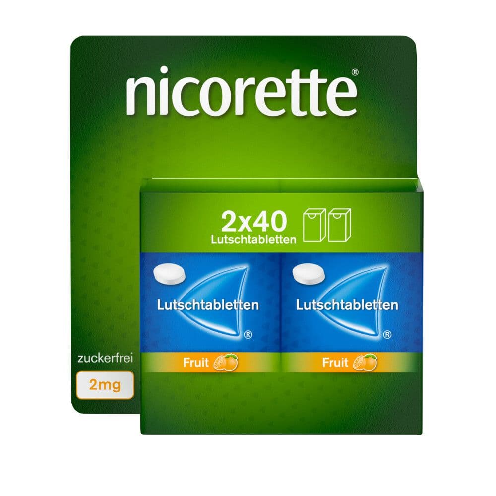 Nicorette Fruit 2 mg Lutschtabletten gepresst 80 St