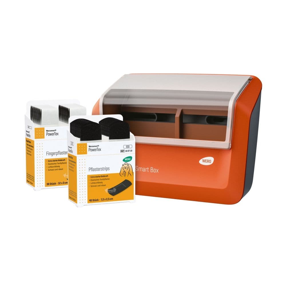 Wero Smart Box® Pflasterspender gefüllt mit PowerTex Pflaster 1 St