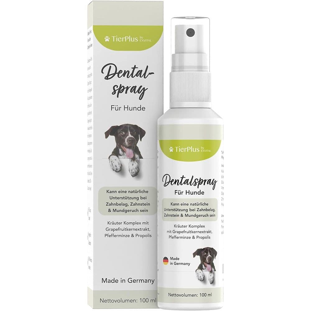 EXVital® Dentalspray für Hunde gegen Zahnbelag Zahnstein & Mundgeruch 100 ml Lösung
