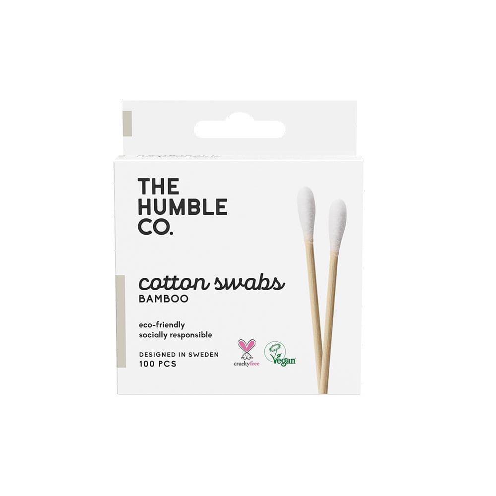 The Humble Co. Wattestäbchen aus Bambus, Weiß 100 St