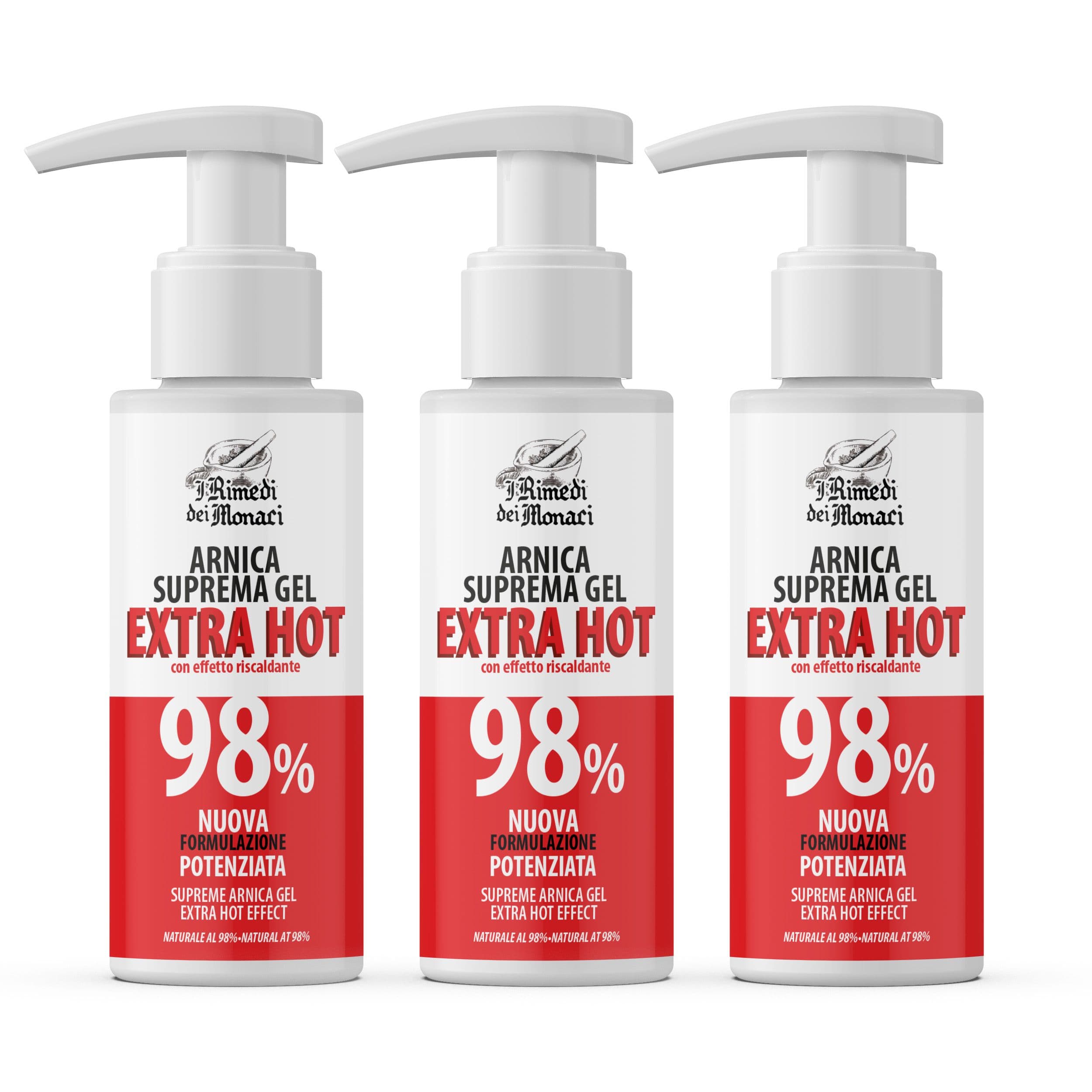 IRimediDeiMonaci Arnika Wärmeeffekt 98 % Gel 3x100 ml
