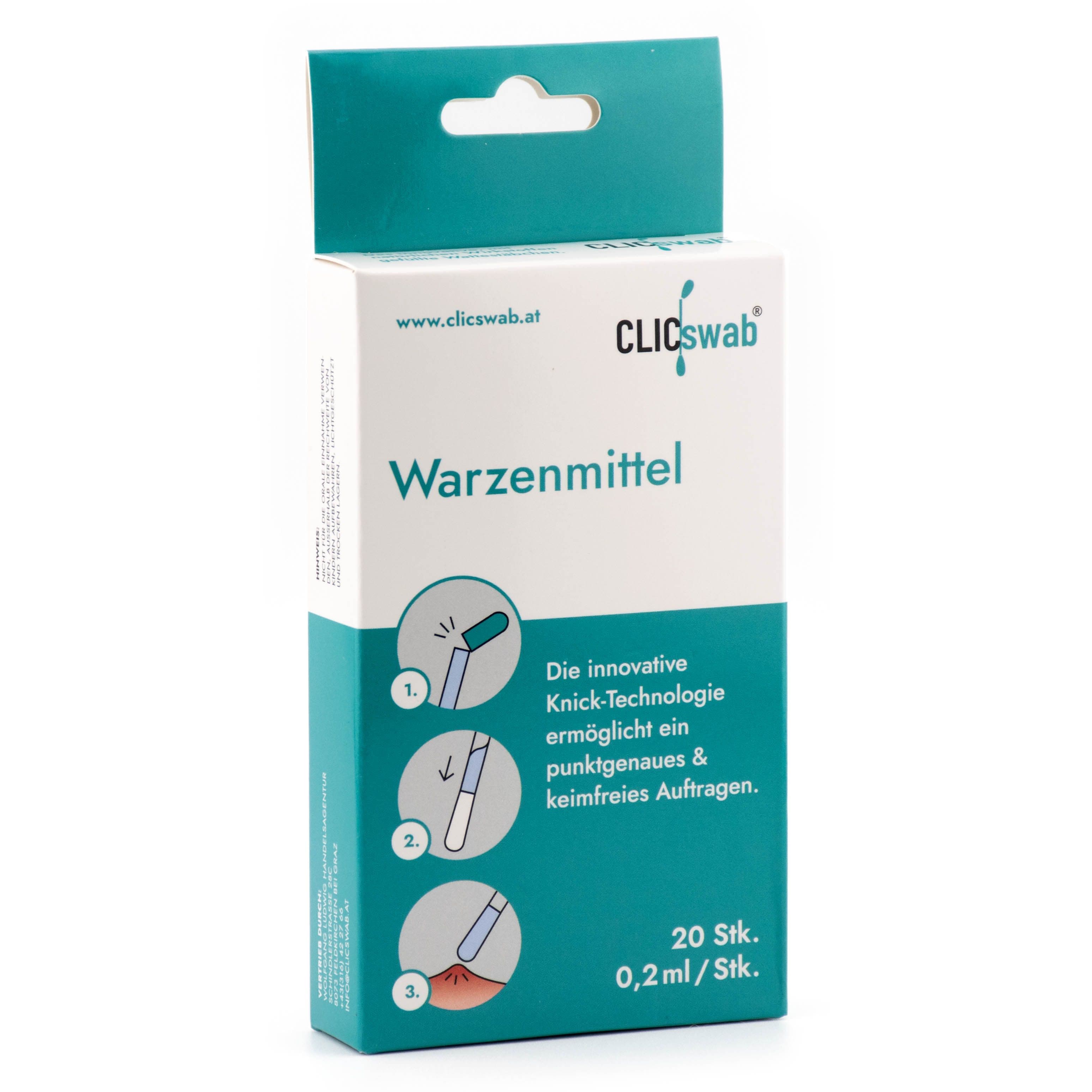 CLICswab® Warzenmittel 20 St Lösung