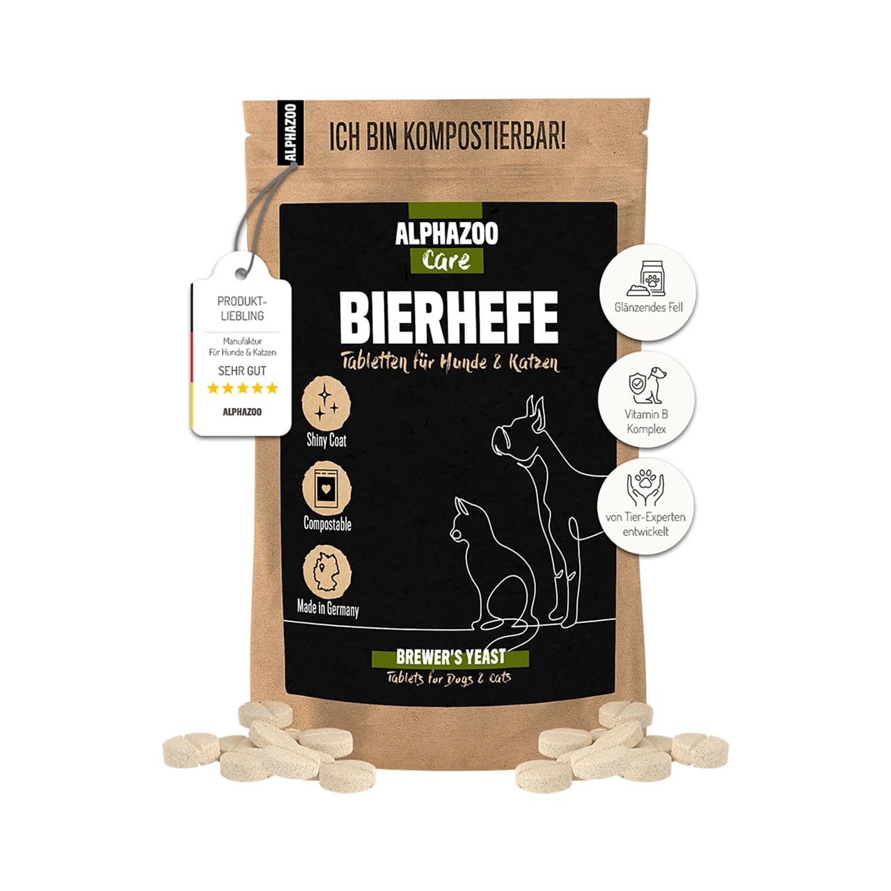 alphazoo Bierhefe Tabletten 75g 75 g