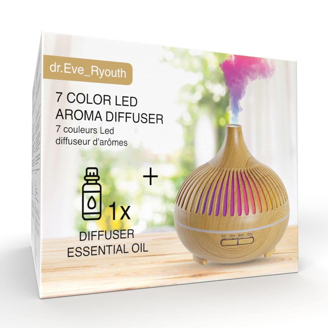 Dr. Eve_Ryouth 7 Farben LED-Aromadiffusor - UK Stecker / EU 150 g