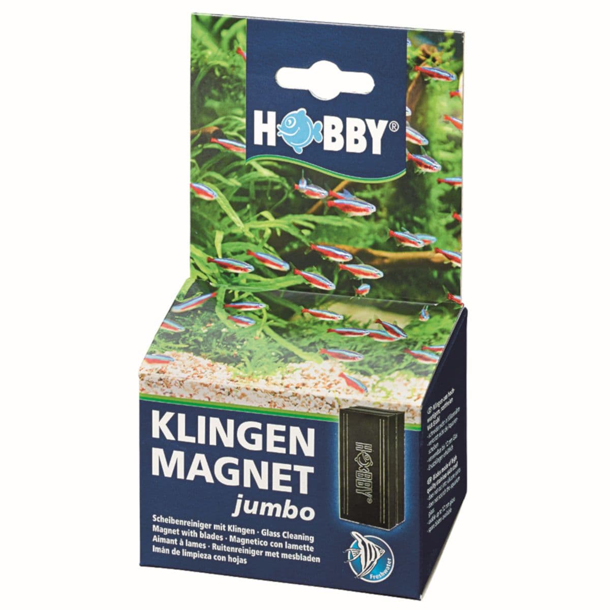 Hobby Jumbo-Klingenmagnet - Scheibenreiniger für Aquarien mit Klingen 1 St