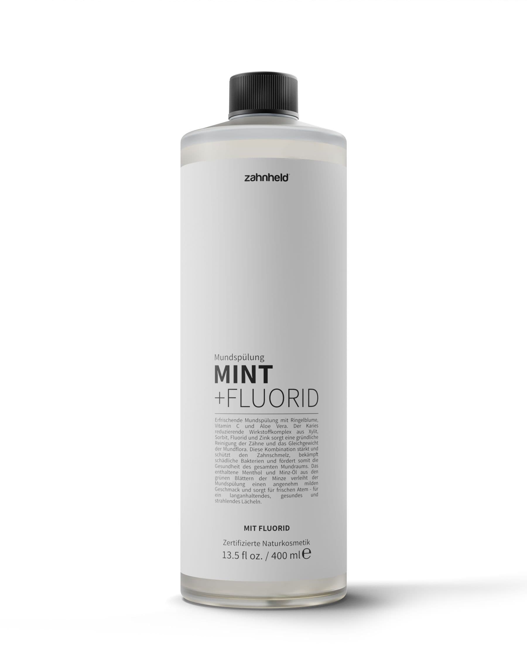 Zahnheld Natural White Mundspülung Mint – Sanfte Pflege & langanhaltende Frische im Alltag 400 ml Mundwasser