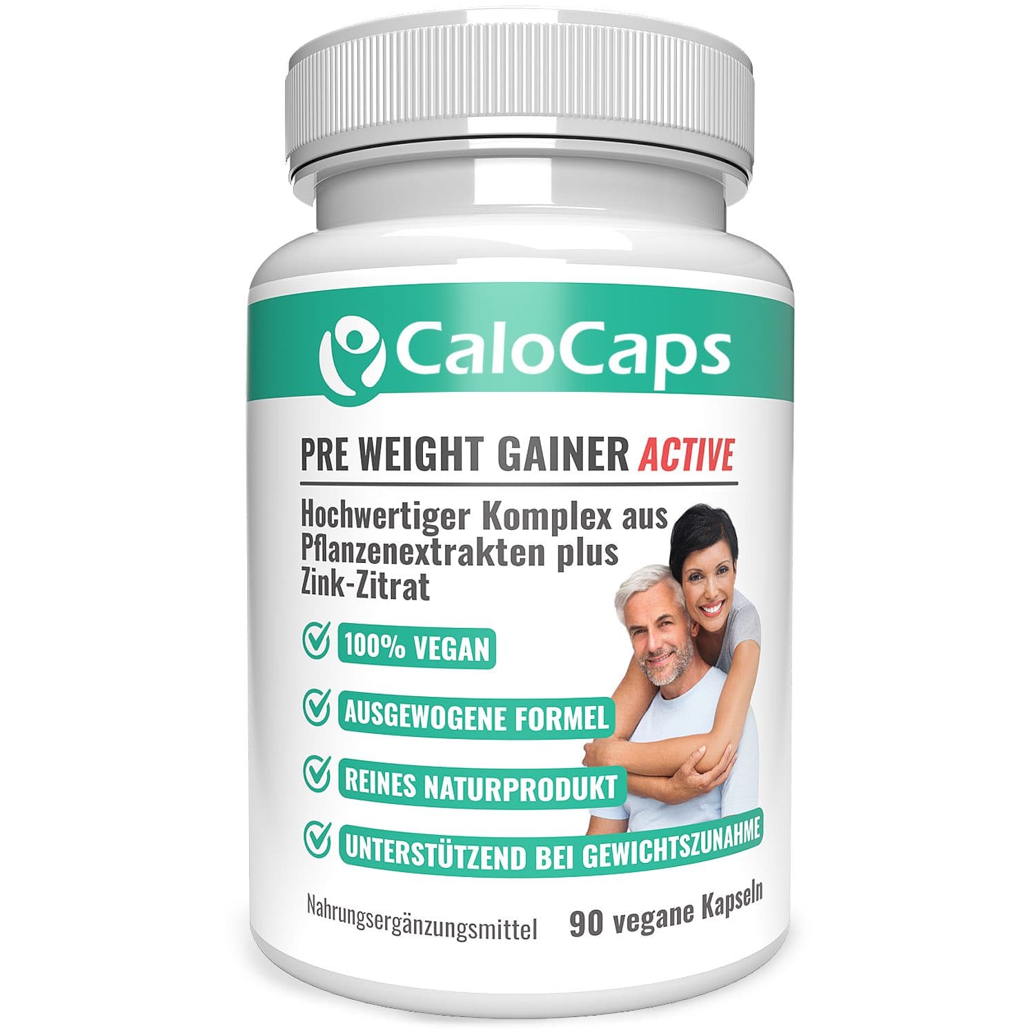 CaloCaps® Natürlicher Appetitanreger aus Pflanzenextrakten + Zink-Zitrat für Gewichtszunahme 90 St Kapseln