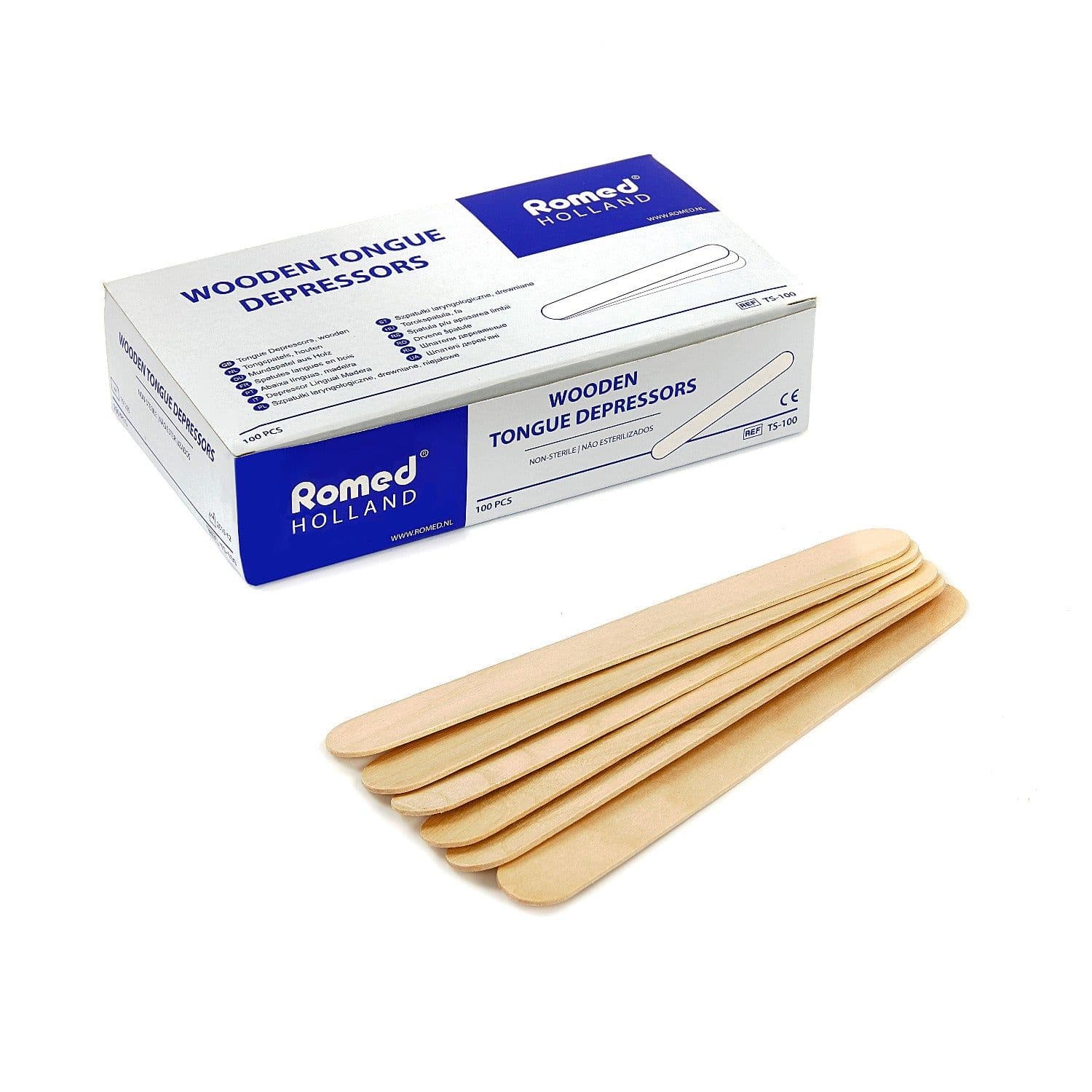 Romed Mundspatel aus Holz 10x100 St Stäbchen
