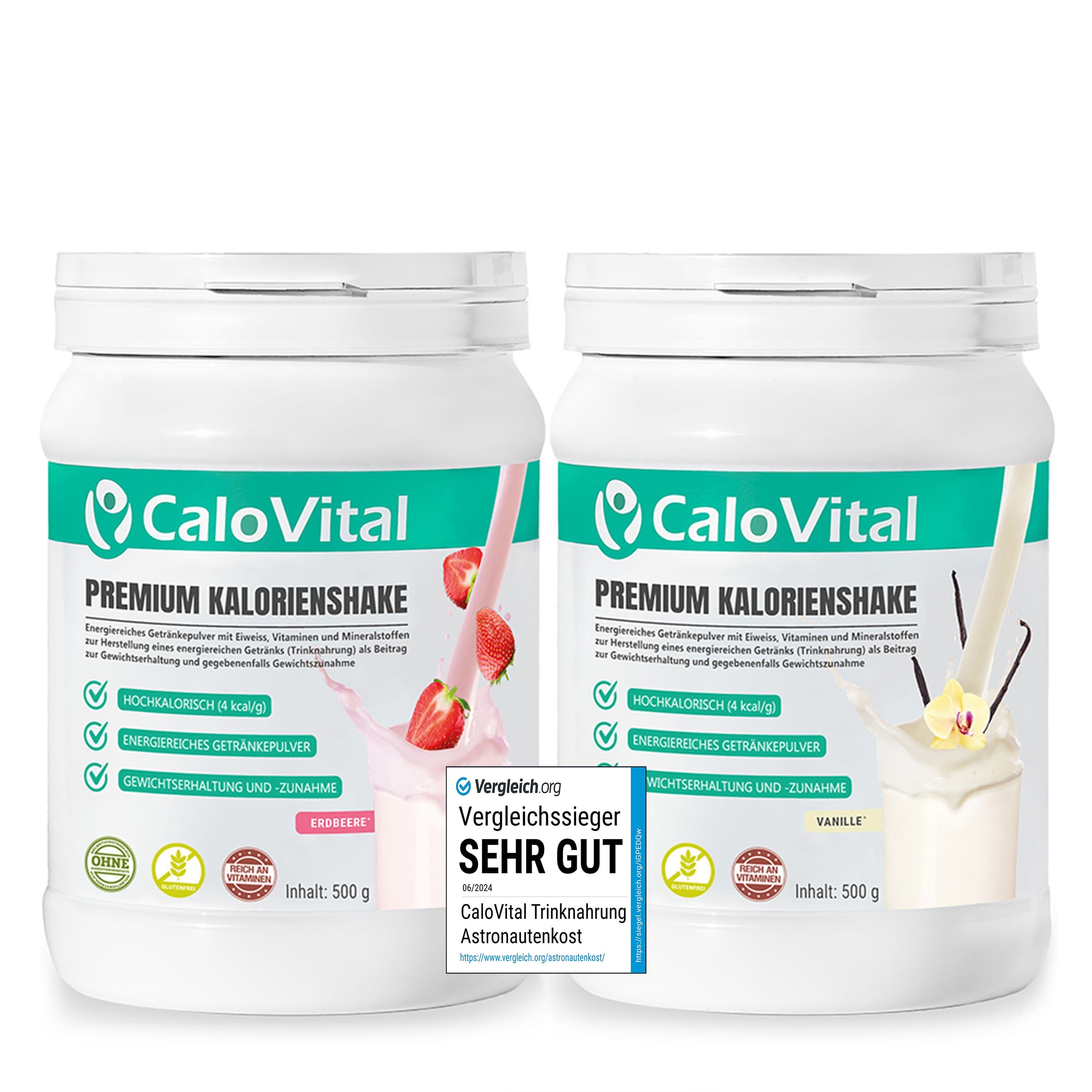 Sparset CaloVital | Kalorien Shake Astronautennahrung Aufbaukost & Nahrung mit Vitaminen 1 Pc Pulver zur Herstellung einer Lösung zum Einnehmen