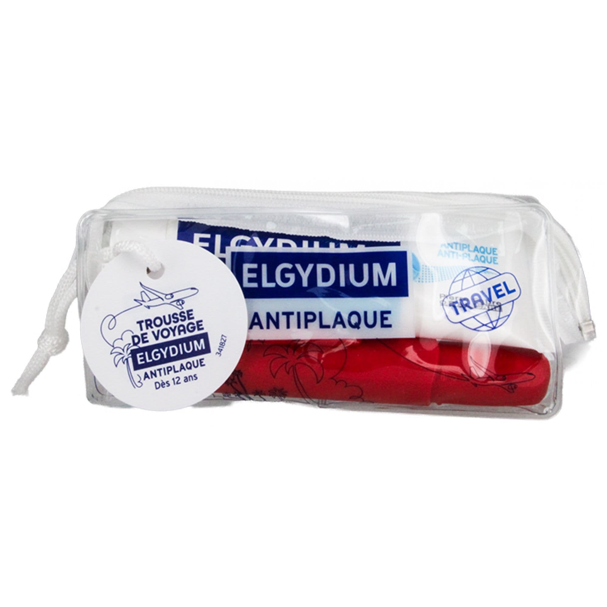 Elgydium Adult Anti-Plaque Reisetasche (Farbe: Rot) 5,5x13x6 cm