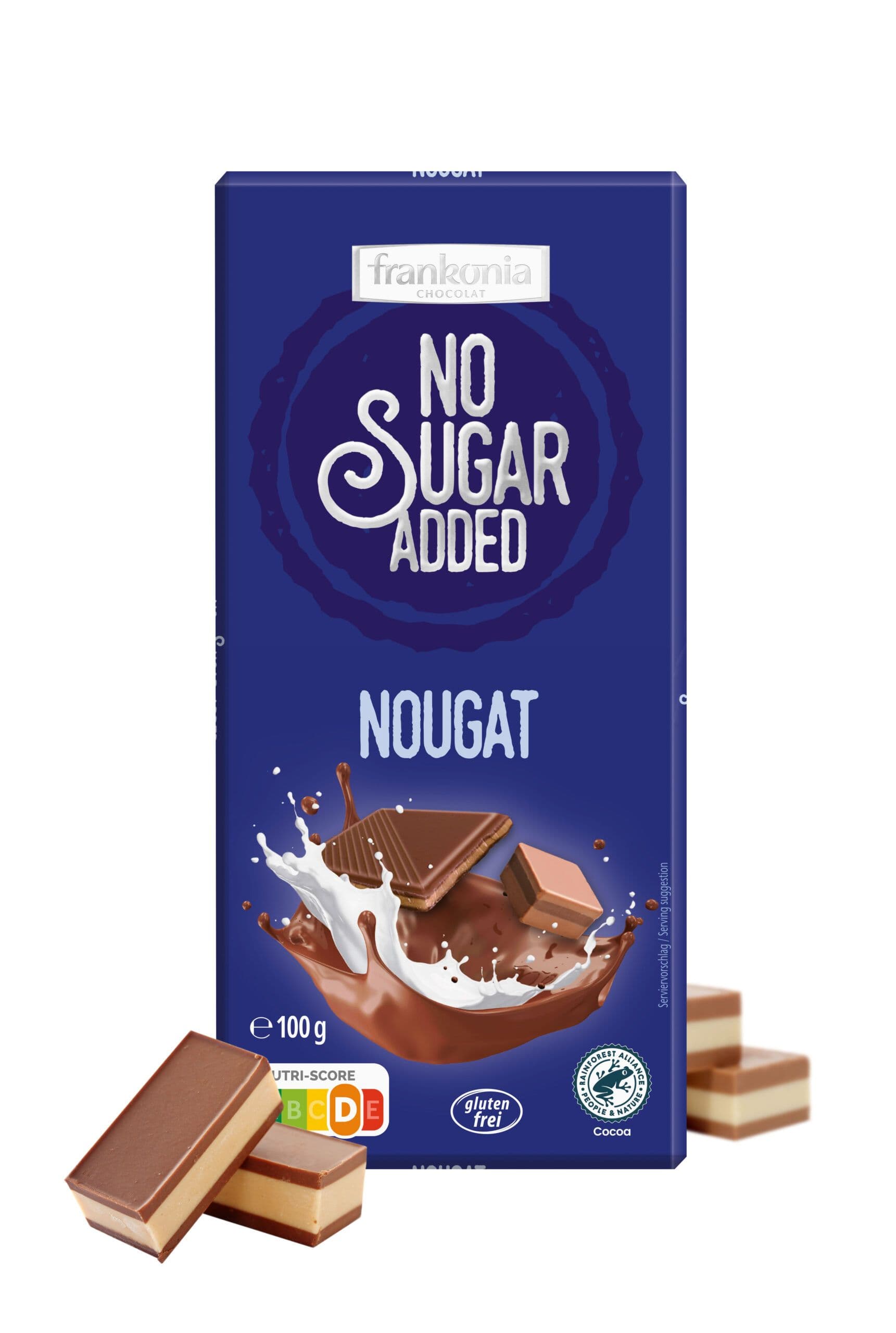 Frankonia No Sugar Added Nougat Schokolade 0,1 kg
