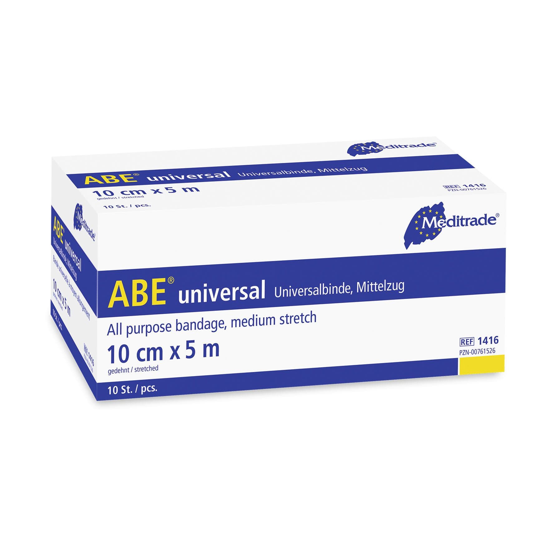 Abe® universal dauerelastische Universalbinde, unsteril, 10 cm x 5 m, 1 Packung = Stück St Kombipackung