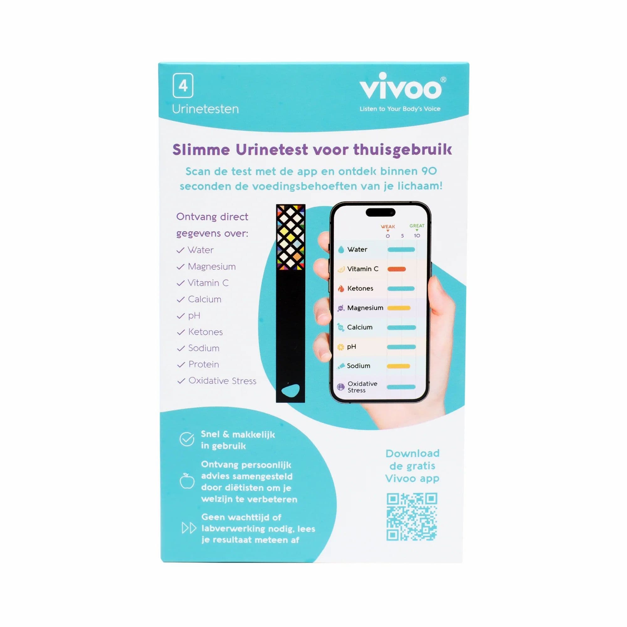Vivoo Urintest (9-in-1 Parameter) - für Zuhause Schnellergebnis (4 Stück) 4 St