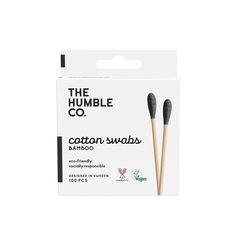 The Humble Co. Wattestäbchen aus Bambus, Schwarz 100 St