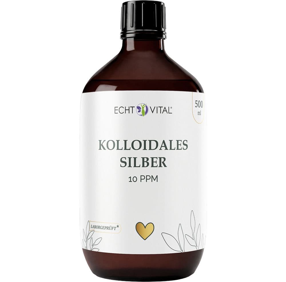 Echt Vital Kolloidales Silber 10 ppm 500 ml Flüssigkeit
