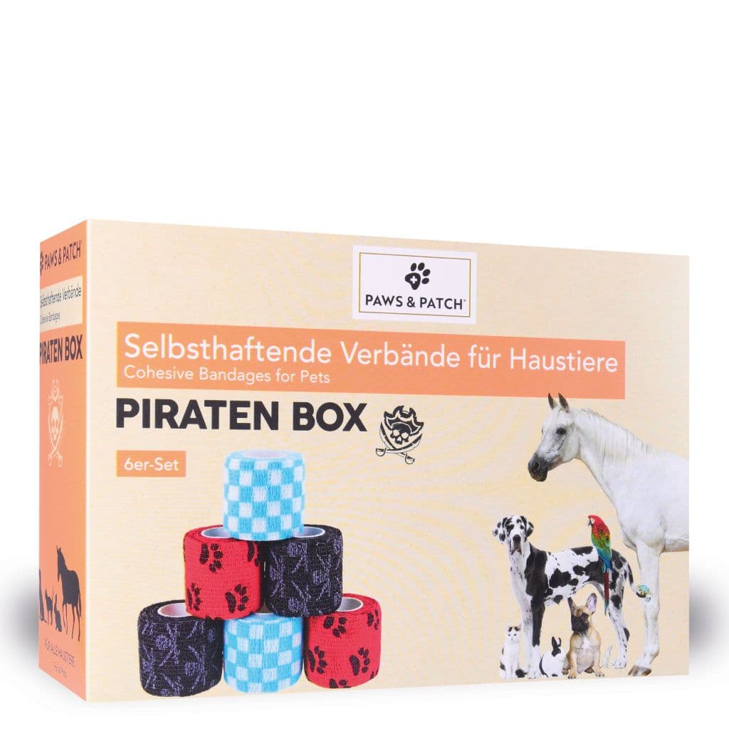 Paws&Patch Selbsthaftende Verbände Piraten BOX 6er-Set für alle Heimtiere 6 St Bandage(s)
