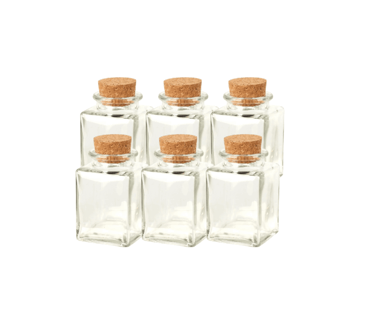 Mr Beam Vorratsglas mit Korkdeckel, 80ml, 6er Pack