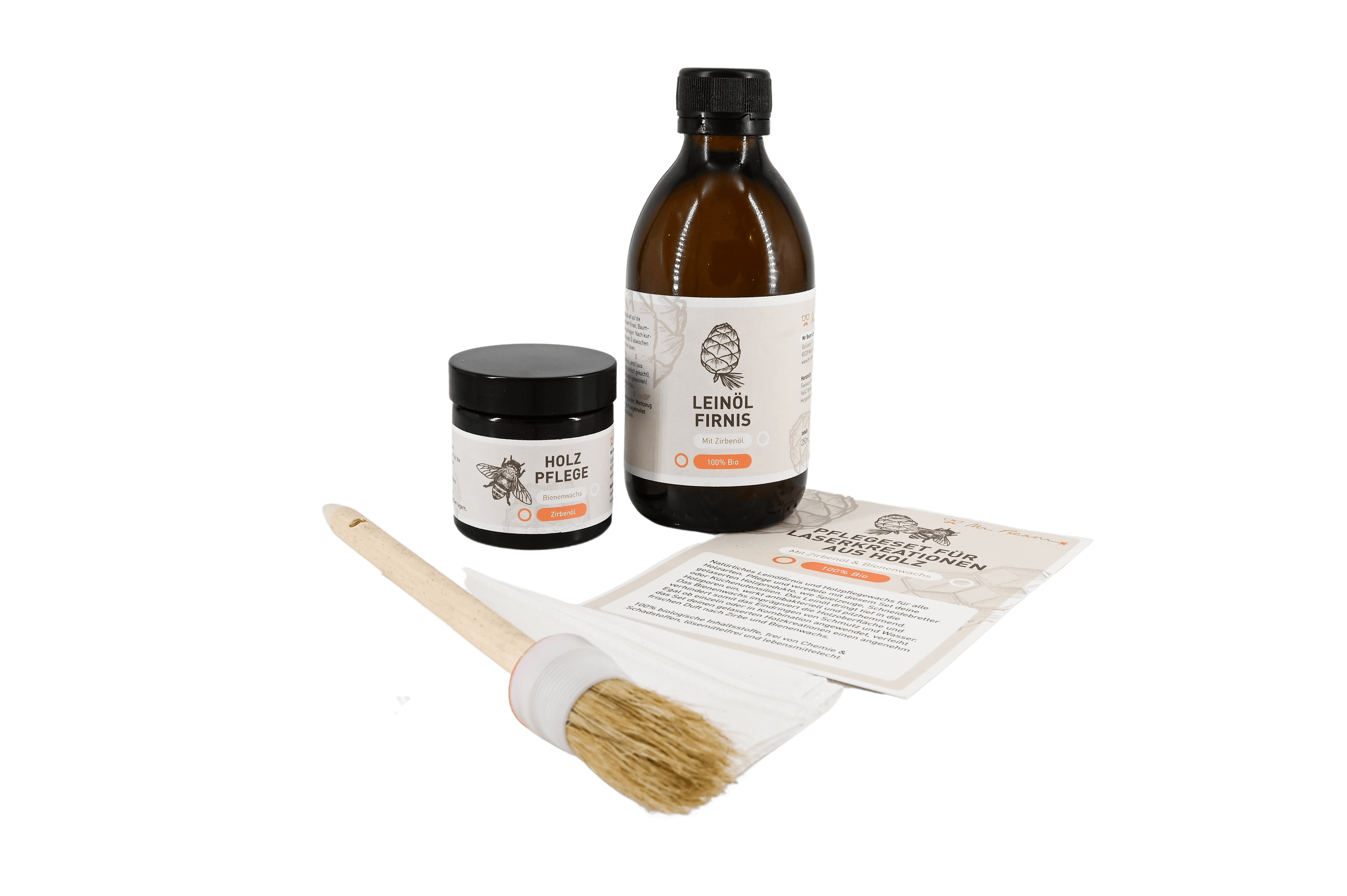 Mr Beam Holzpflege Set mit Zirbenöl und Bienenwachs