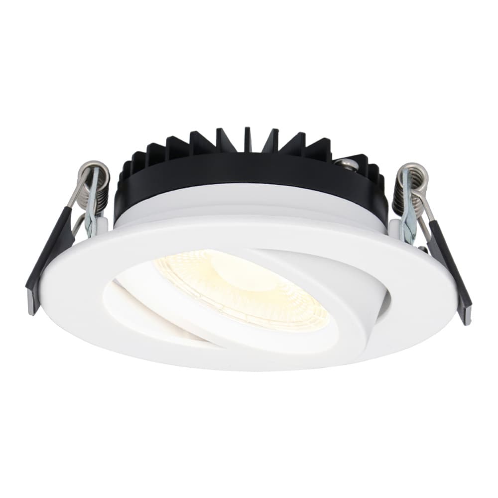 HOFTRONIC™ - Dimmbarer LED Einbaustrahler Rome - Weiß - 6 Watt- Kippbar - 2700K warm weiß - IP44 - Ultra flach