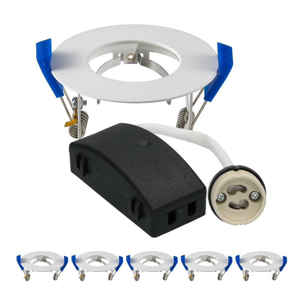 HOFTRONIC™ - 6er Set Pisa LED Einbaustrahlers - Spotleuchte - GU10 Fassung - IP65 wasserdicht - LED Einbaustrahler Bad und Außen - Weiß