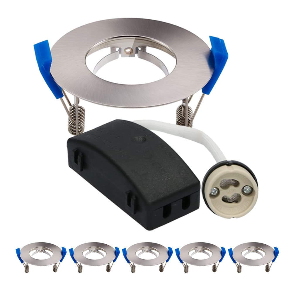HOFTRONIC™ - 6er Set Pisa LED Einbaustrahlers - Spotleuchte - GU10 Fassung - IP65 wasserdicht - LED Einbaustrahler Bad und Außen - Edelstahl
