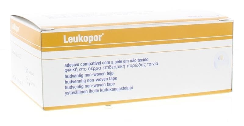 Leukopor Wundpflaster Vlies 9,2 mx 2,5 cm (12 Stück)