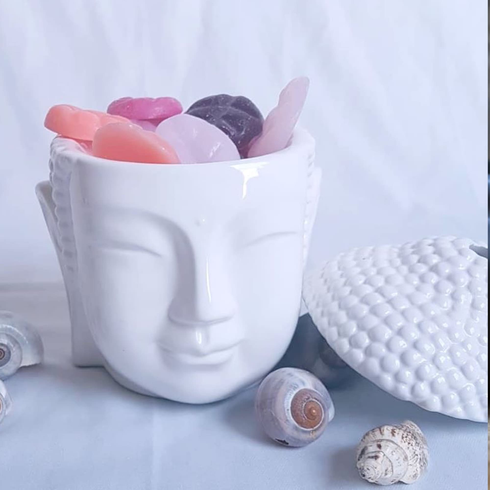 Scentchips® Buddha-Kopf Weiß Wachsbrenner Duftbrenner