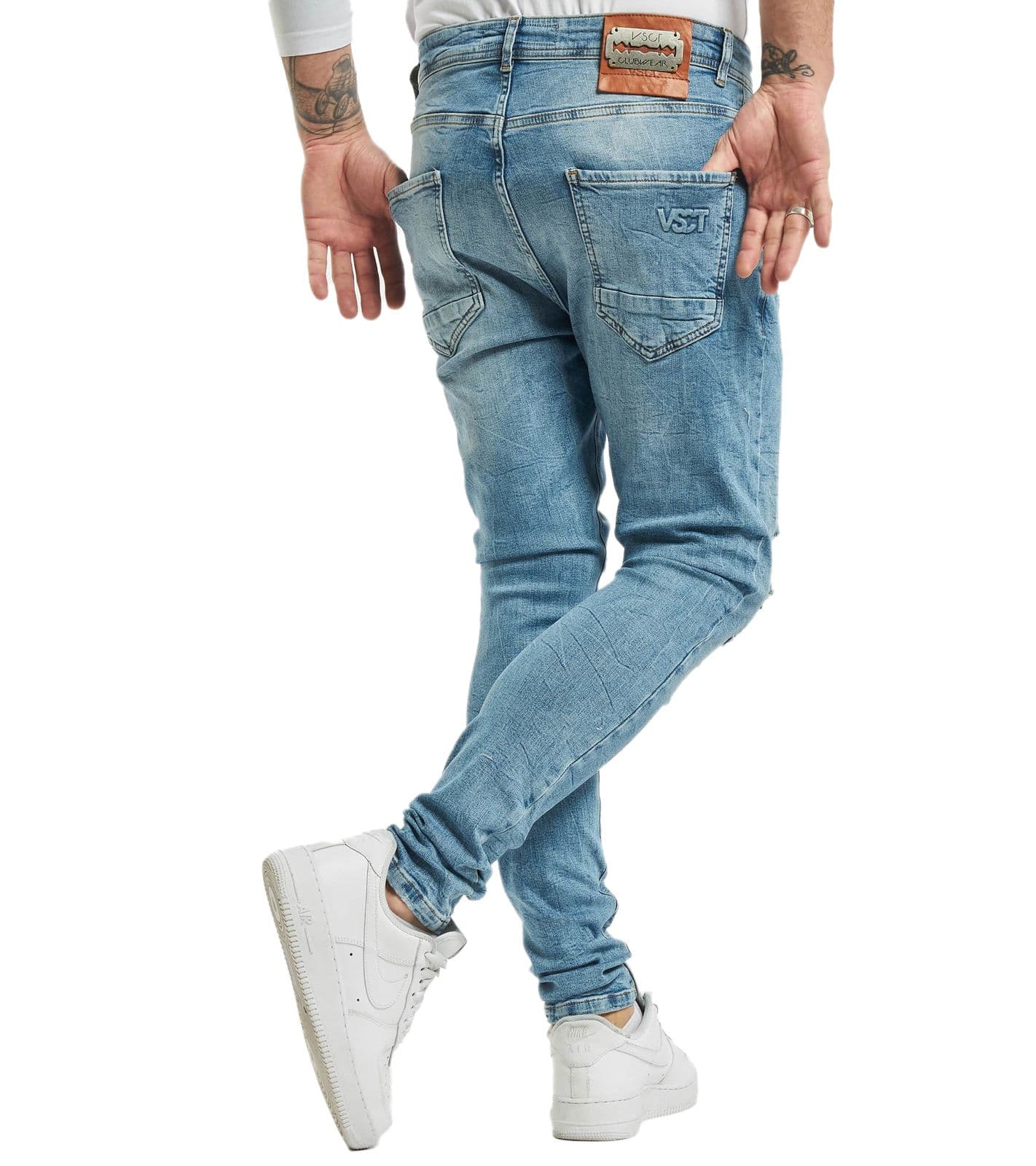 vsct Thor Herren Slim-Fit Jeans im Destroyed-Look Denim-Hose im 5-Pocket-Style B5642258 Blau view 2