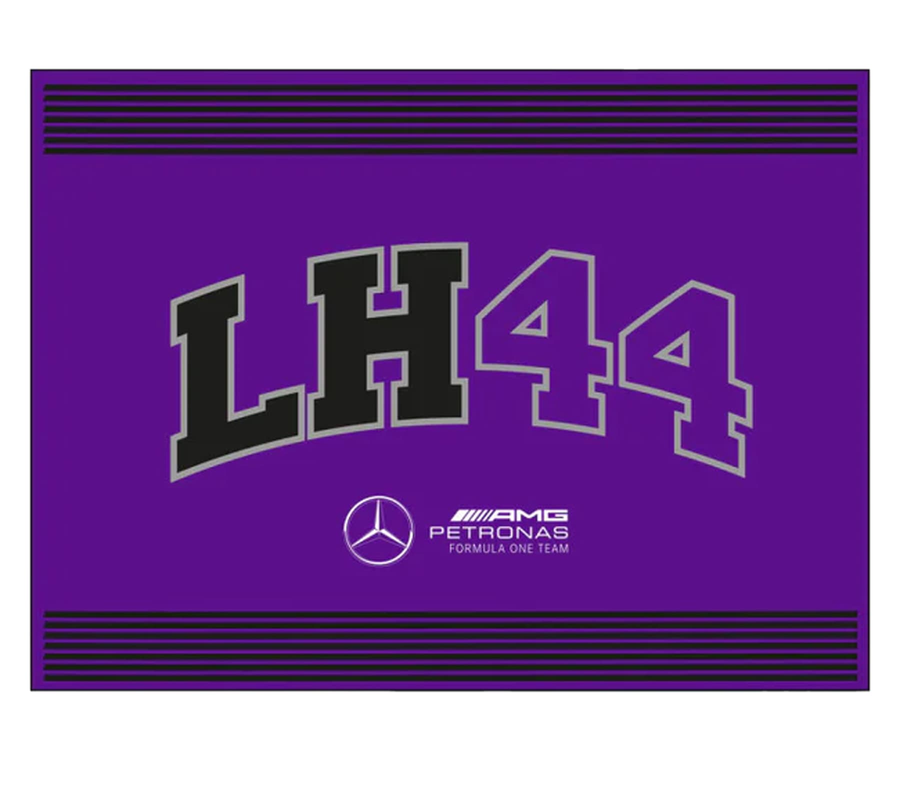 Mercedes-Benz AMG PETRONAS Flagge Lewis Hamilton 90x120cm Fan-Artikel Formel-1 Fahne 701222354 001 Violett