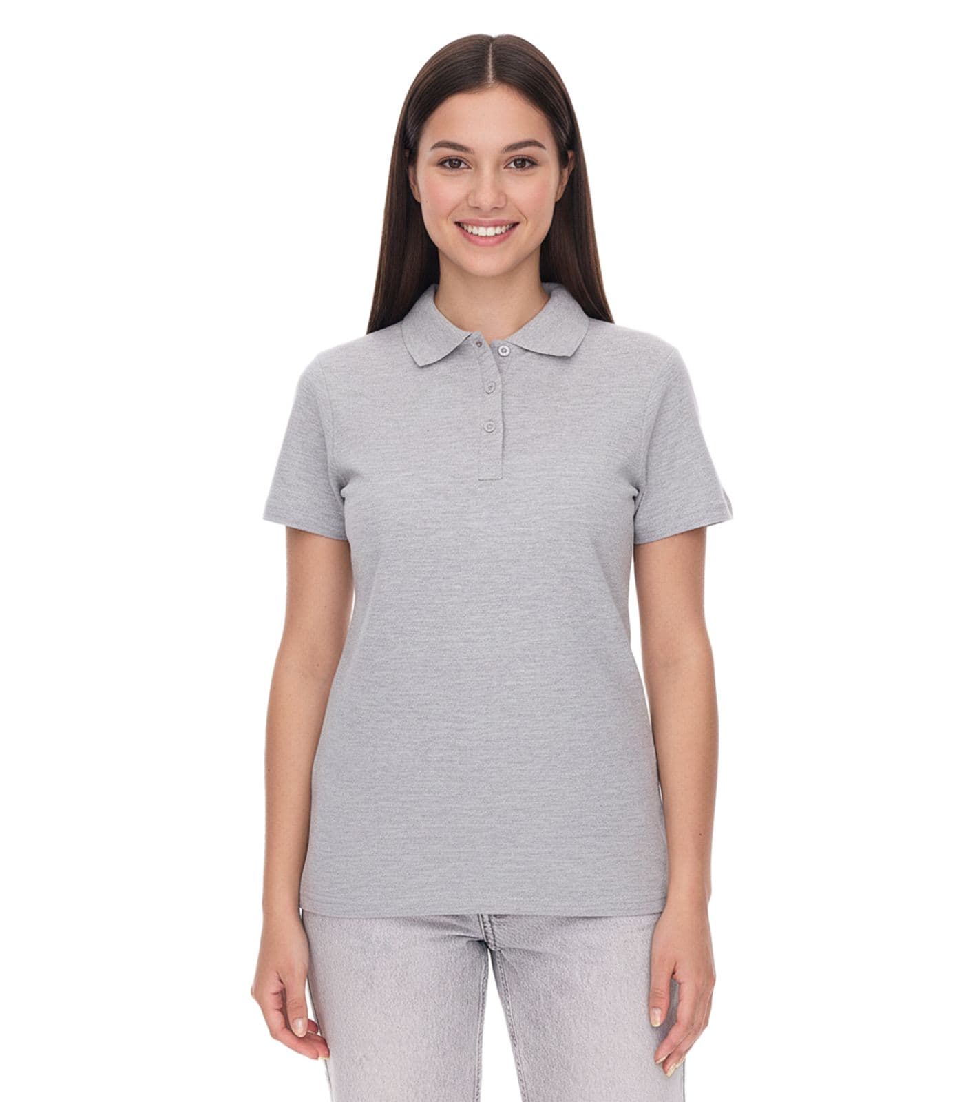 ELEVATE Helios Damen Polo-Shirt Baumwolle Polo-Hemd Pique-Strick 180 g/m² 3810794 Grau