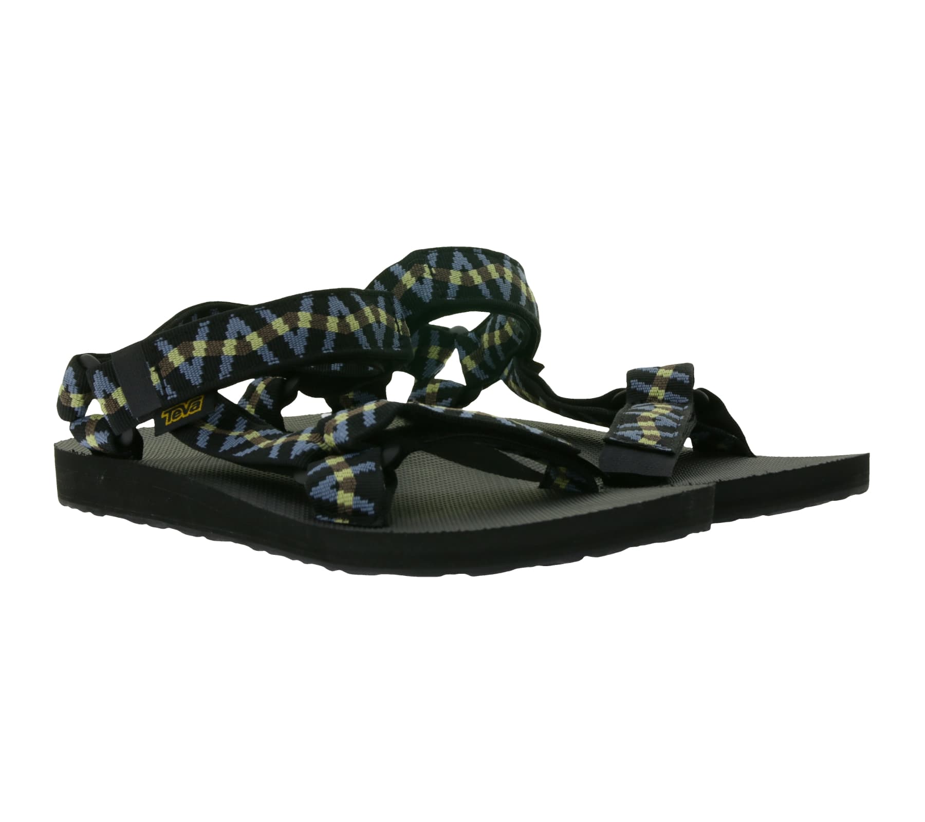 TEVA Original Universal Herren Trekking-Sandale nachhaltige Sommer-Sandale mit EVA-Gummisohle Outdoor-Sandale 1004006 Schwarz/Blau