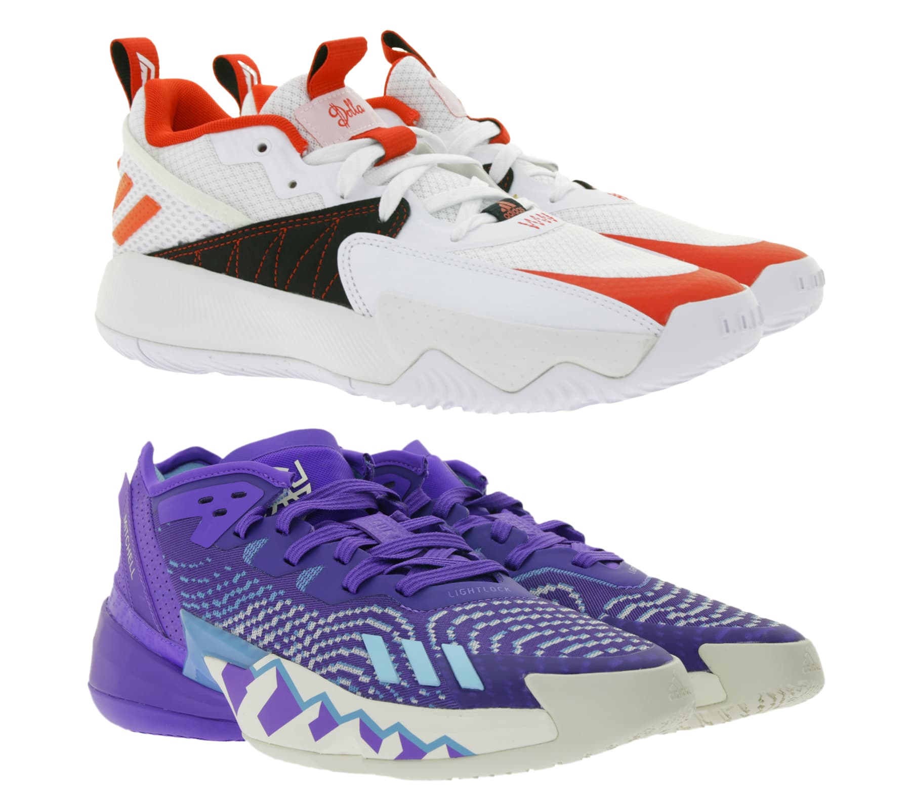 adidas Basketball-Schuhe nachhaltige Hallen-Schuhe mit Bounce Sohle GY8965 Dame Certified Extply 2.0 Damian Lillards Style Weiß/Rot oder HR0710