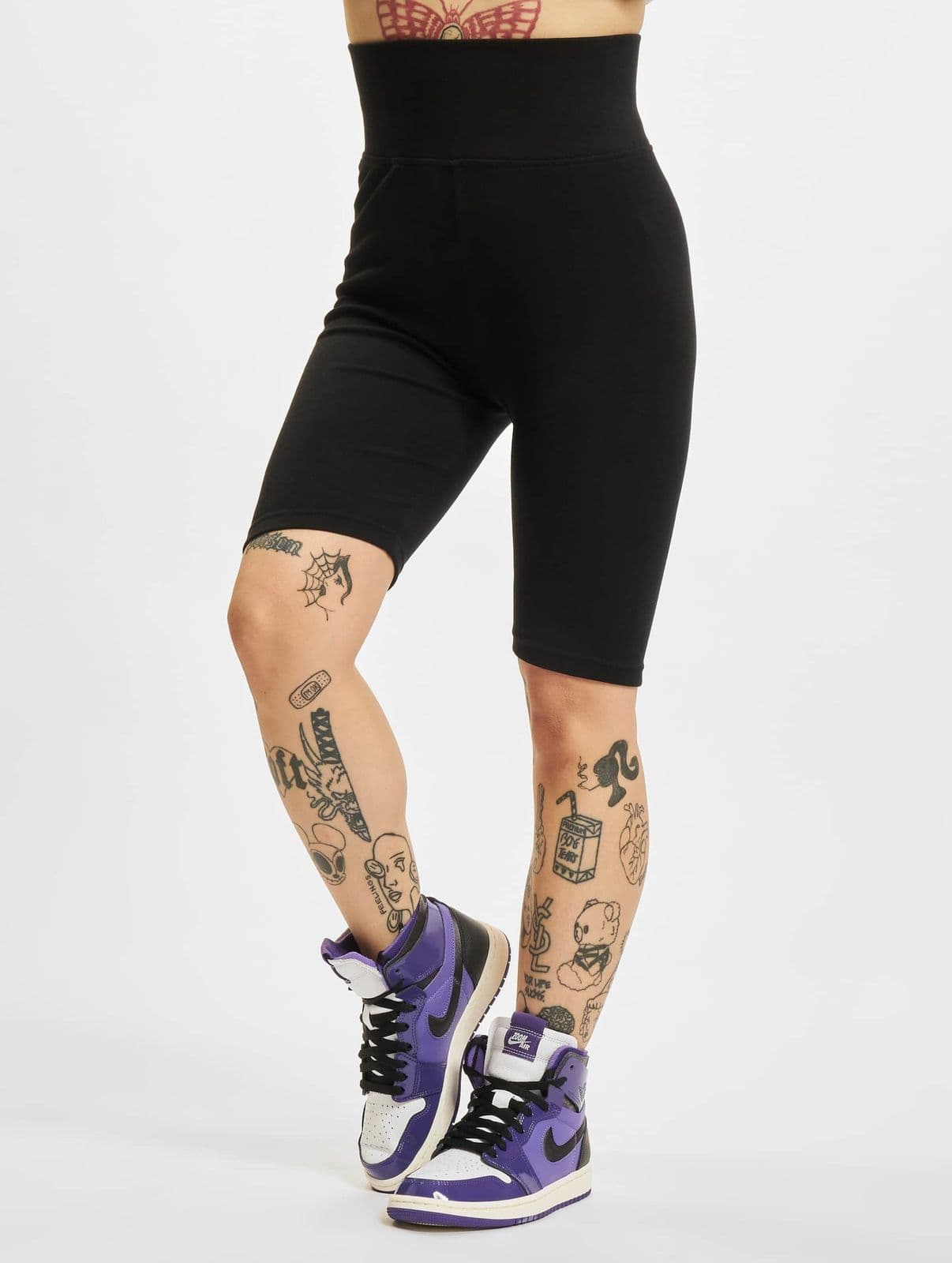 leichte Urban Classics Damen Shorts Stretch 270 g/m² mit Baumwolle Schwarz