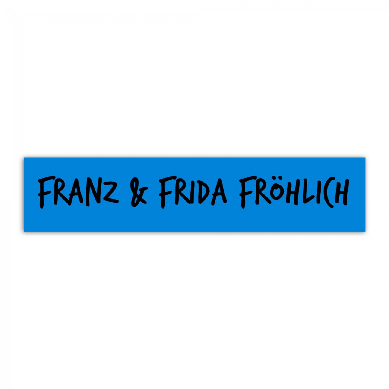 Selbsthaftendes Magnet-Namensschild 15cm Blau MN8