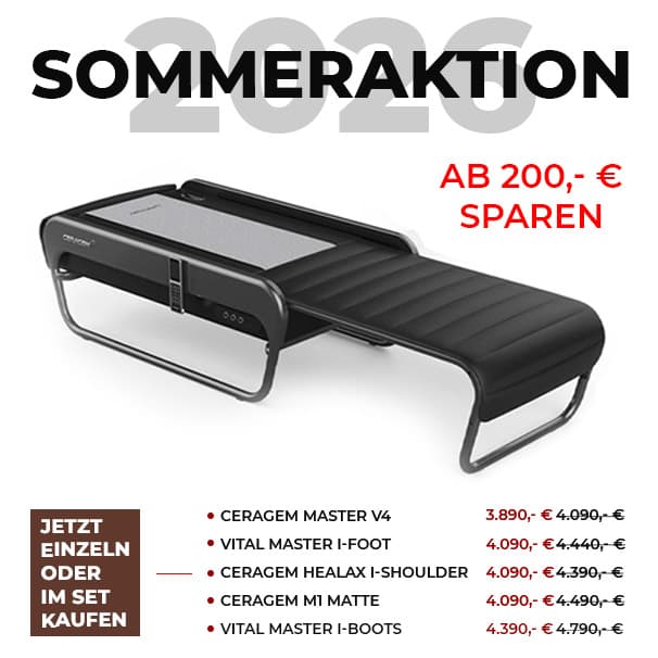 Sommeraktion: Ceragem Master V4 Massageliege – Anthrazit