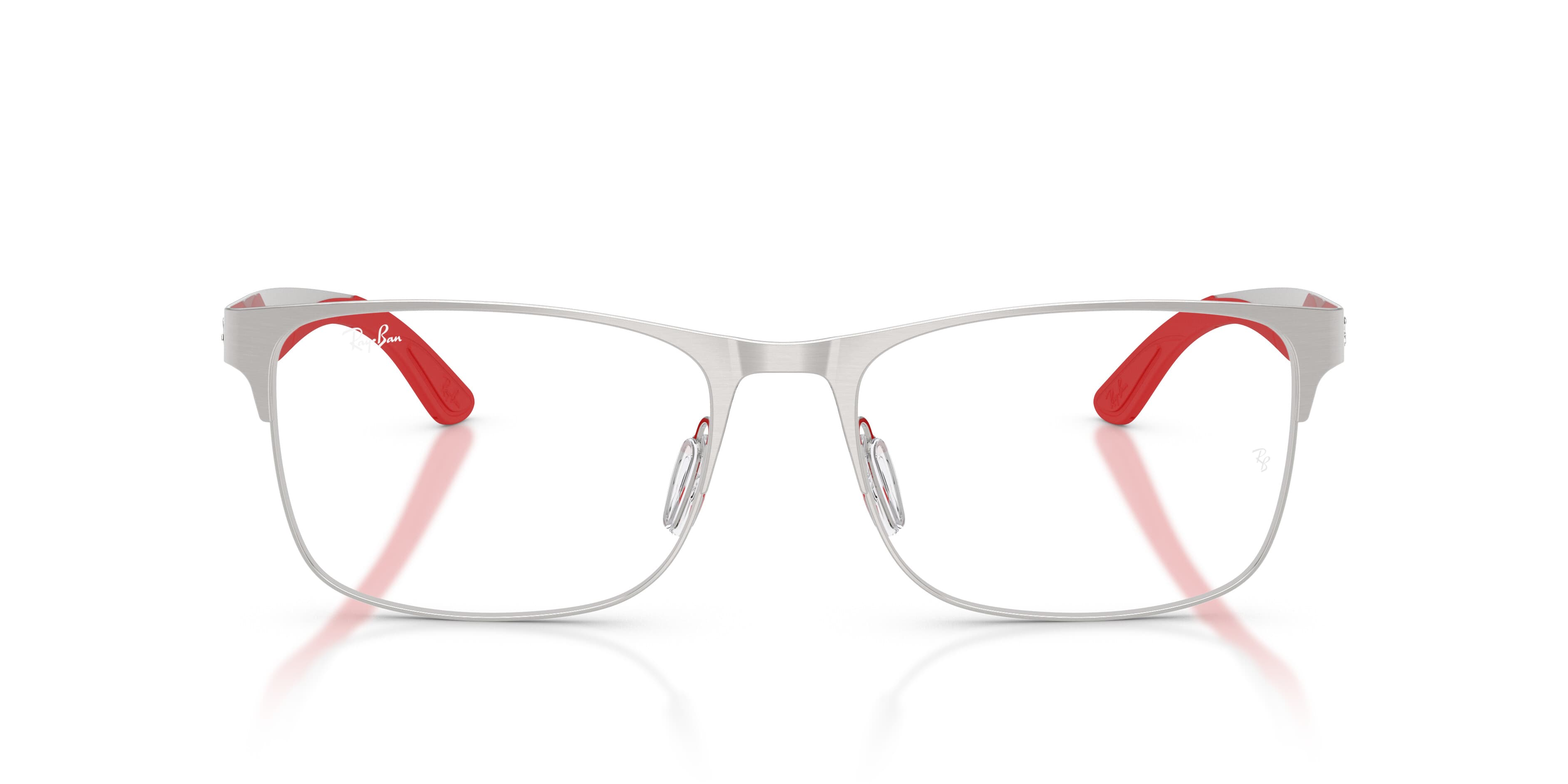 Ray-Ban RB7550 Optics 0RX7550 3219 Metall Rechteckig Silberfarben/Petrol Brille online; Brillengestell; Fassung; auch als Gleitsichtbrille