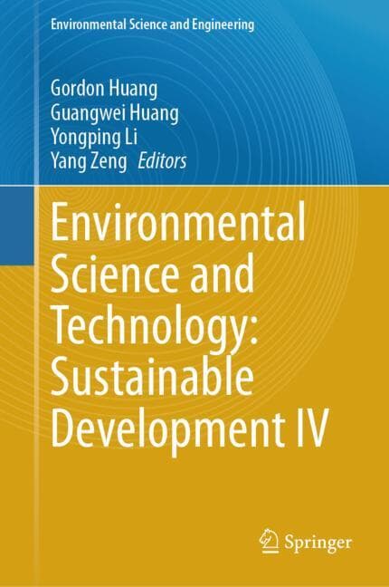 Environmental Science and Technology: Sustainable Development IV