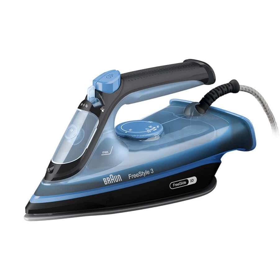 Braun FreeStyle 3 Dampfbügeleisen FI 3194 Schwarz/Blau FI3194BK