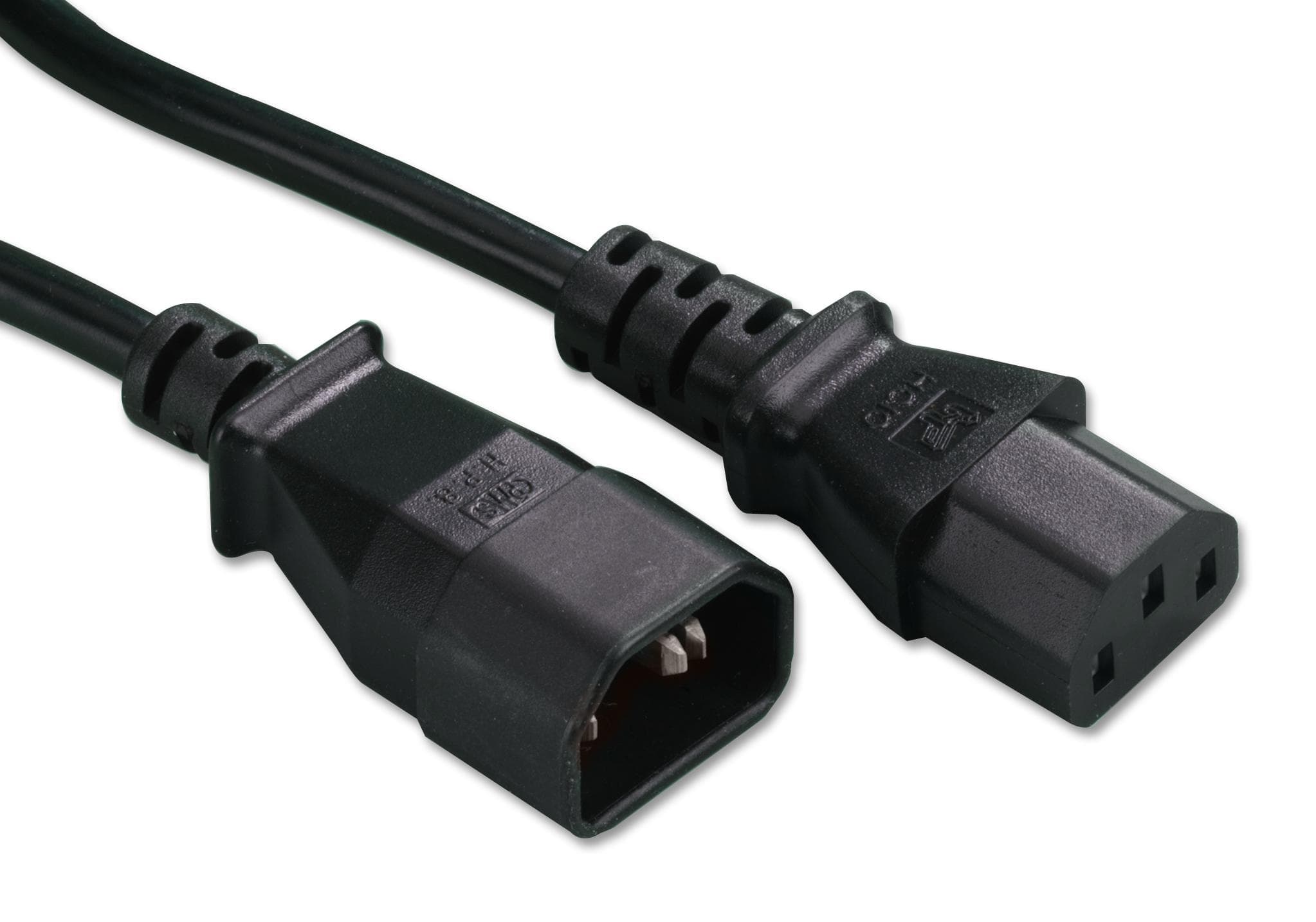 Multicomp Pro KABEL, IEC STECKER TO BUCHSE 1M; Steckverbinder auf Steckverbinder:IEC 60320 C14 auf IEC 60320 C13; Kabellänge - Metrisch:1m; Nennstrom