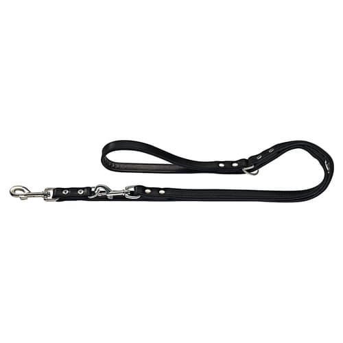 Hunter Verstellbare Führleine Basic schwarz, Größe: 13 mm / 200 cm