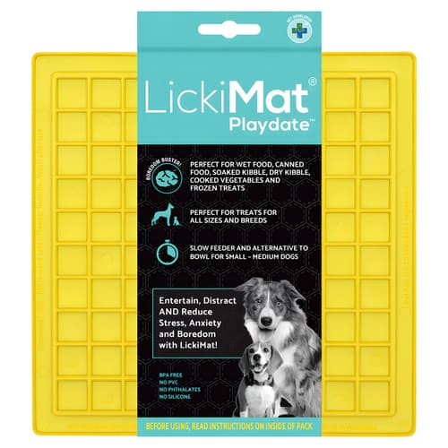LickiMat Classic Playdate yellow, Maße: 20 x 20 cm