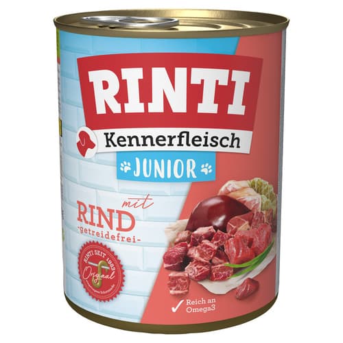 Rinti Kennerfleisch Junior mit Rind 800 g - 12 Stück