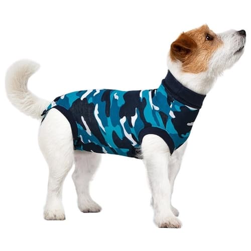 Suitical Recovery Suit® Dog blau camouflage, Größe: 3XS