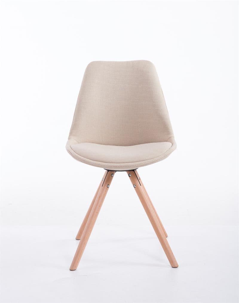 Besucherstuhl Toulouse Stoff Natura Rund creme 