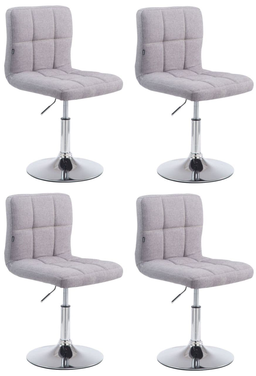 4er Set Palma Lounger V2 Stoff grau 