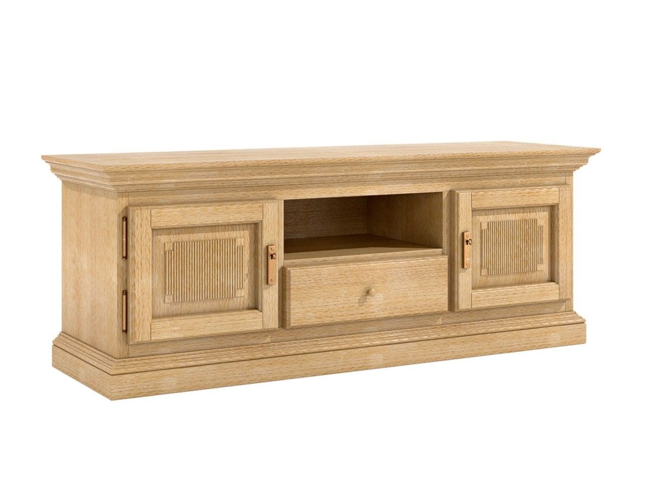 TV Lowboard Fernsehschrank Duett B 153 H 62 cm 2 Türen 1 Schublade Pinie massiv Pinie karamell 