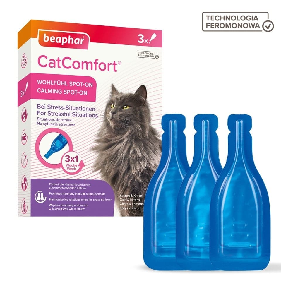 BEAPHAR CatComfort Calming Spot-On 3x0,55 ml mit Pheromonen für Katzen