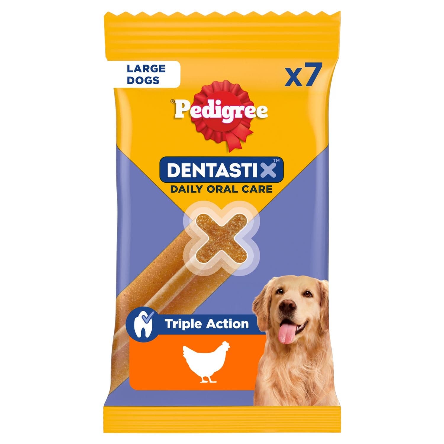 PEDIGREE DentaStix (große Rassen) Zahnpflegeprodukte für Hunde 7 Stk. - 270g