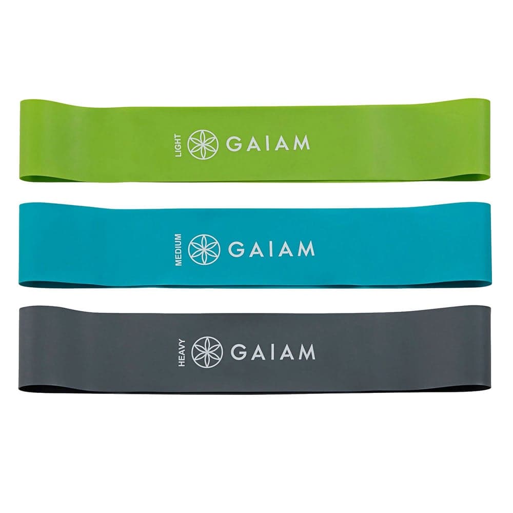 Gaiam Restore Mini Band Kit Green Blue Grey